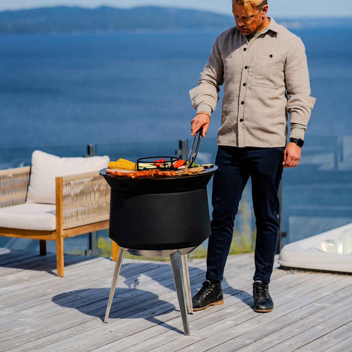 Ildpladegrill, plancha-indsats Skara