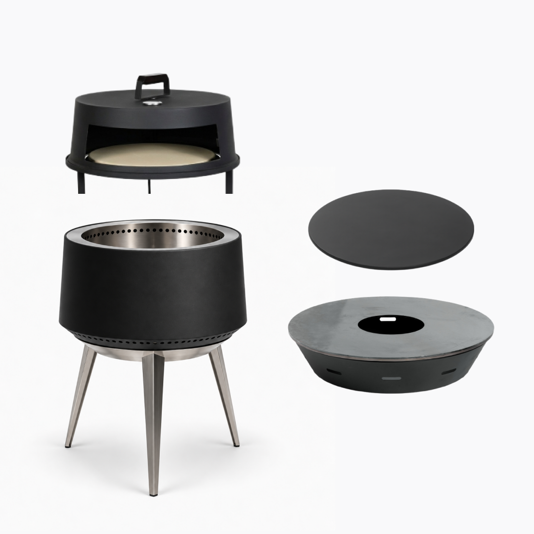 Sæt: Juna Pluss + låg + grillplade + pizzaovnsindsats