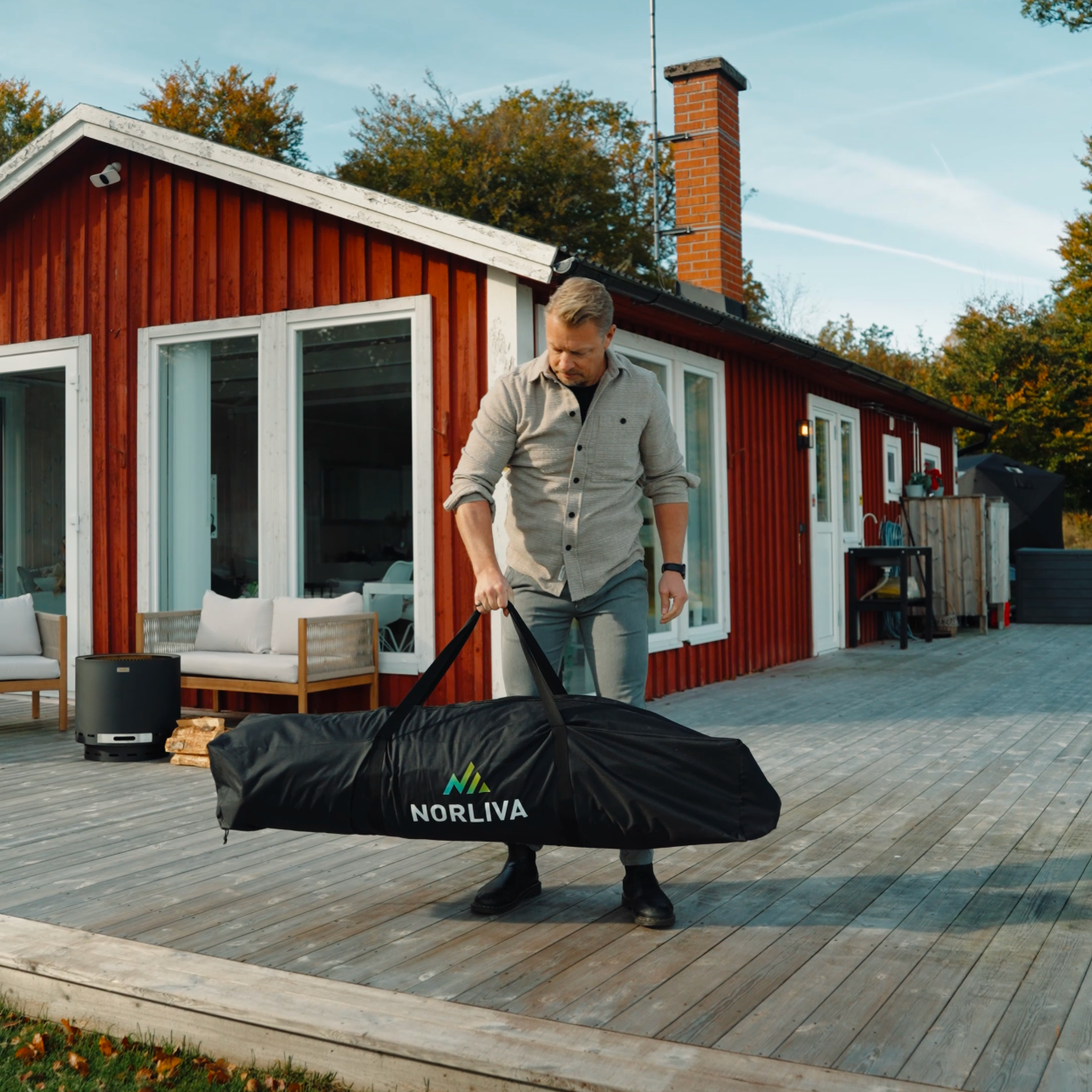 Mobilt saunatelt Dalen 3.0 med saunaovn