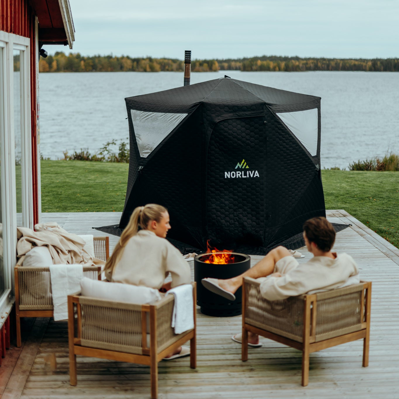 Mobilt saunatelt Dalen 3.0 med saunaovn